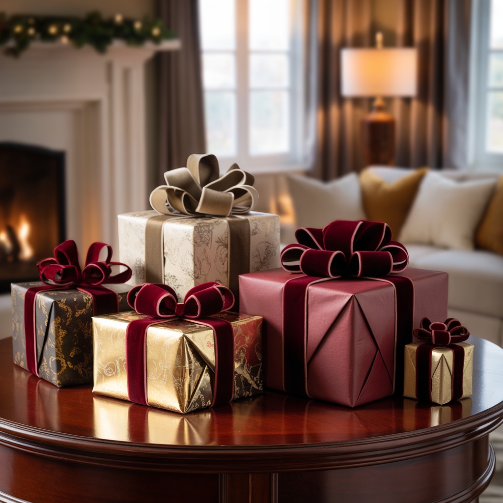 Elegant fødselsdagsgaveindpakning