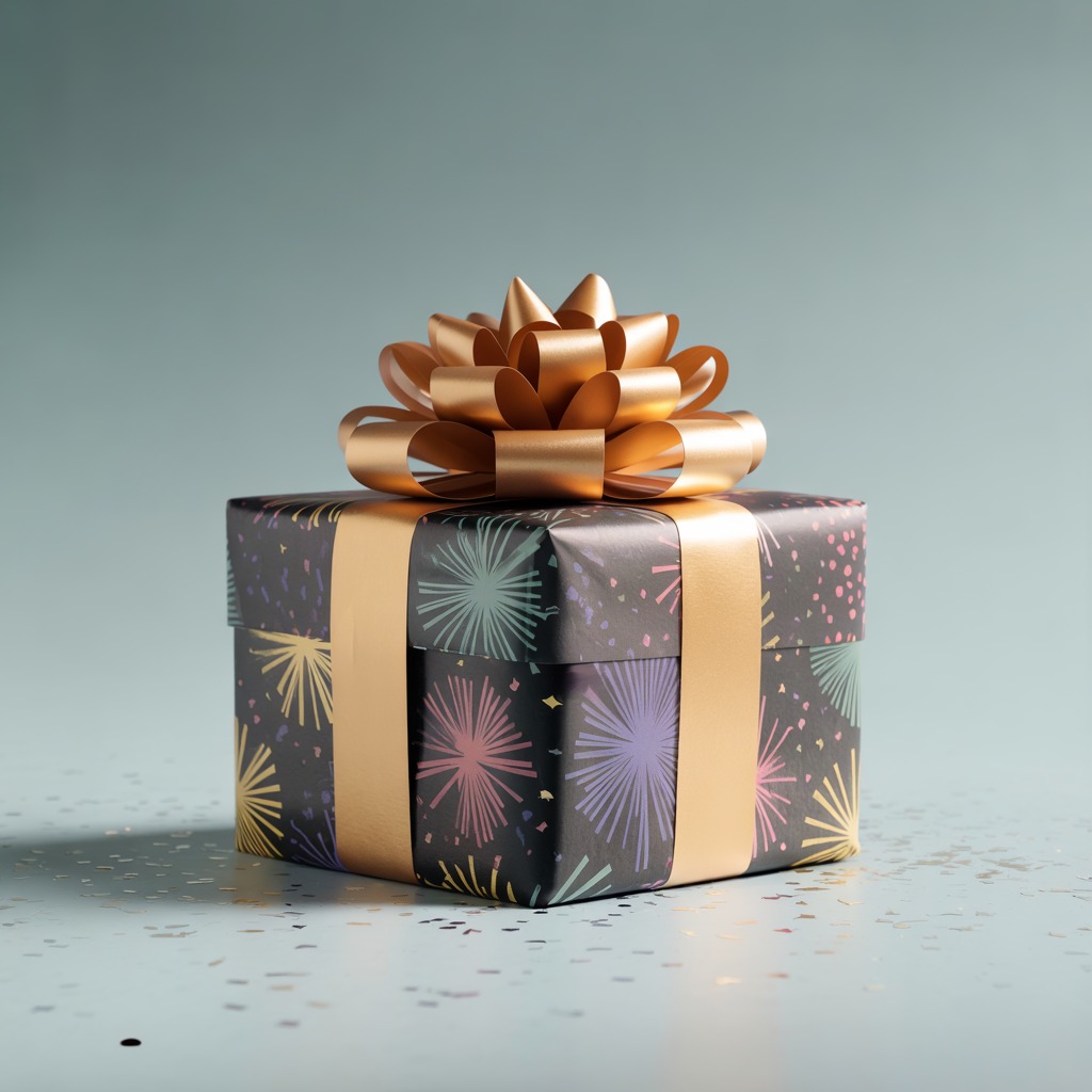 Bryllupsgaveindpakning med luksuriøse detaljer